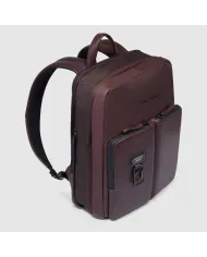 Piquadro Zaino in pelle porta pc 14" Harper Testa moro