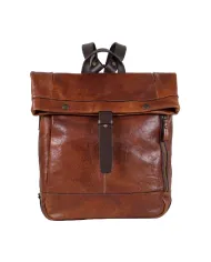 CHIARUGI Zaino cuoio vintage porta pc 13 Marrone