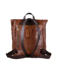 CHIARUGI Zaino cuoio vintage porta pc 13 Marrone