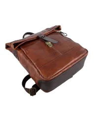 CHIARUGI Zaino cuoio vintage porta pc 13 Marrone