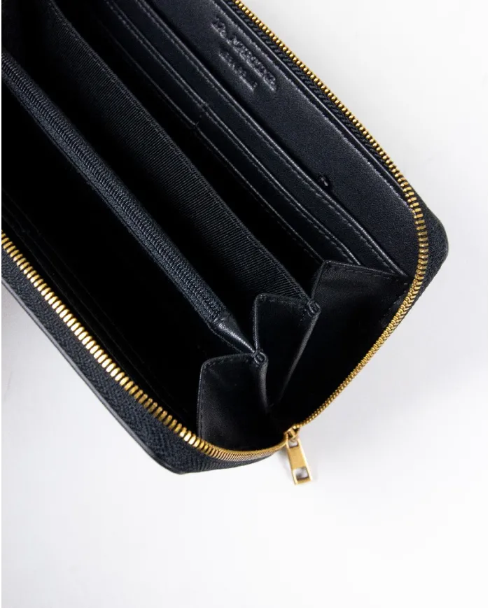 La Martina Portafoglio in pelle liscia Nero