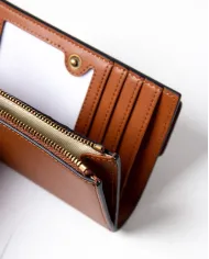 La Martina Portafoglio piccolo pelle liscia Cognac