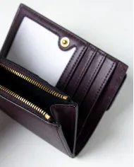 La Martina Portafoglio piccolo pelle liscia Prugna