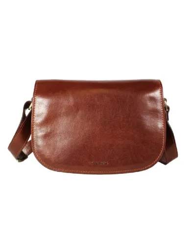 CHIARUGI Borsa bandoliera cuoio Marrone