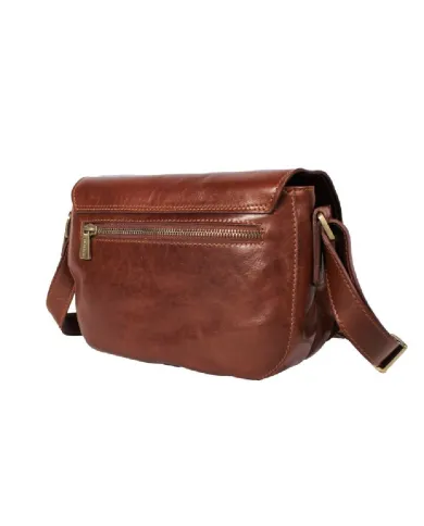 CHIARUGI Borsa bandoliera cuoio Marrone