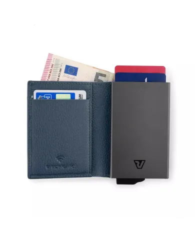 Roncato Porta carte di credito con tasca banconote Iron 4.0 Blu