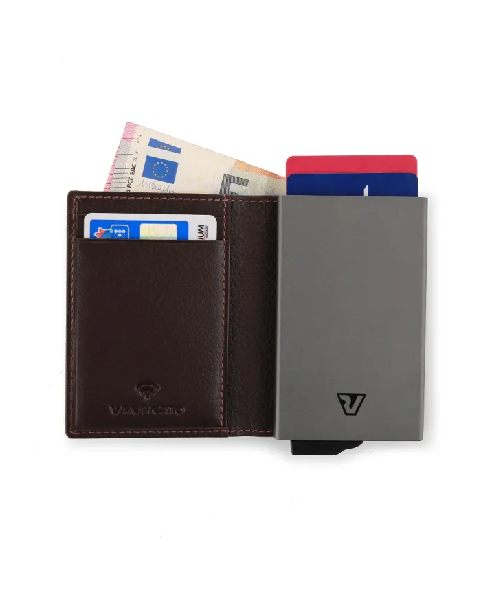 Roncato Porta carte di credito con tasca banconote Iron 4.0 Testa moro