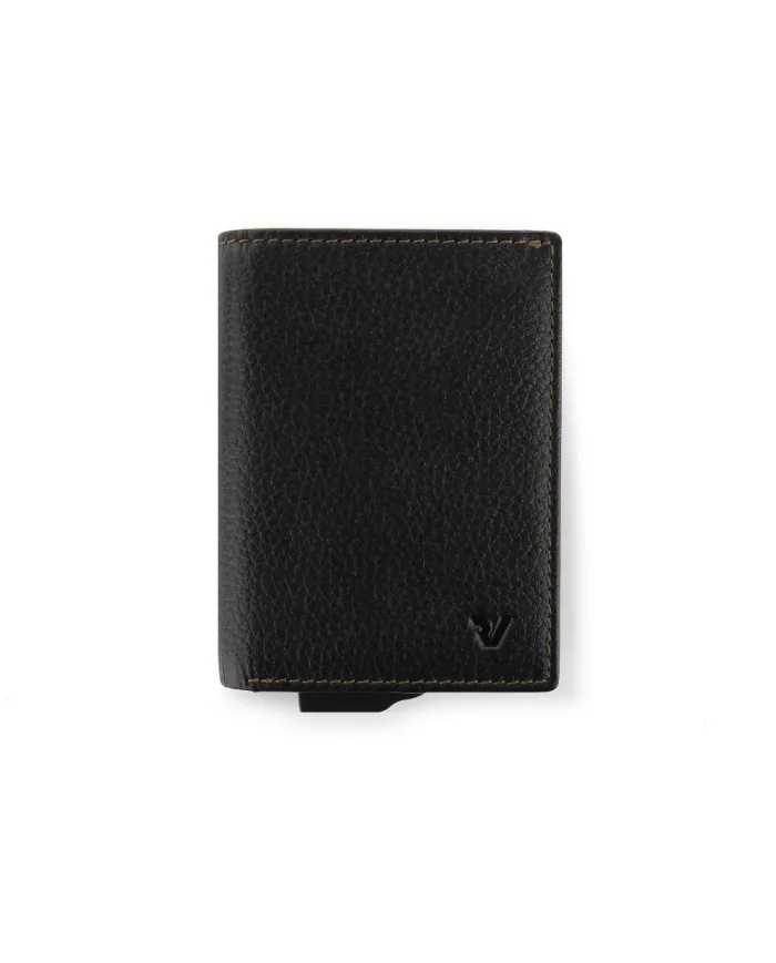 Roncato Porta carte di credito con tasca banconote Iron 4.0 Nero