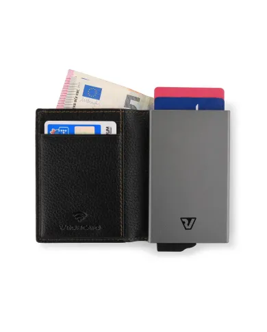 Roncato Porta carte di credito con tasca banconote Iron 4.0 Nero