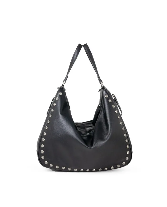 Nannini Borsa pelle vintage borchie Irma Nero Nannini Borsa pelle vintage borchie Irma Nero