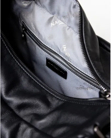 Nannini Borsa pelle vintage borchie Irma Nero