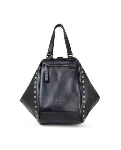 Nannini Borsa pelle vintage borchie Irma Nero