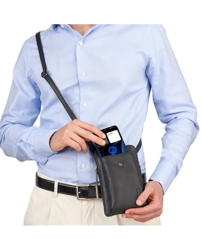 Roncato Borsello uomo pelle Detroit Nero