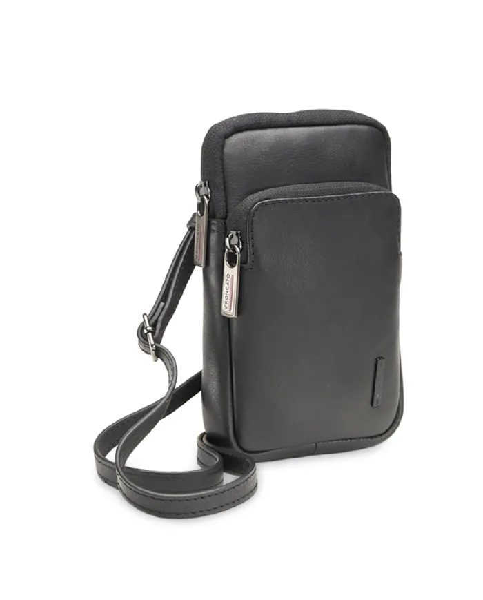 Roncato Borsello uomo pelle Detroit Nero