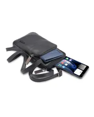 Roncato Borsello uomo pelle Detroit Nero