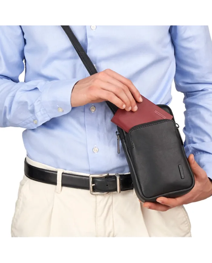 Roncato Borsello uomo pelle Detroit Nero