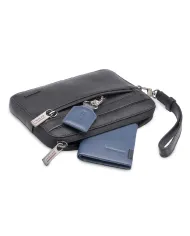 Roncato Pochette in pelle Detroit Nero