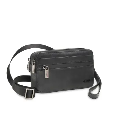 Roncato Pochette uomo in pelle Detroit Nero