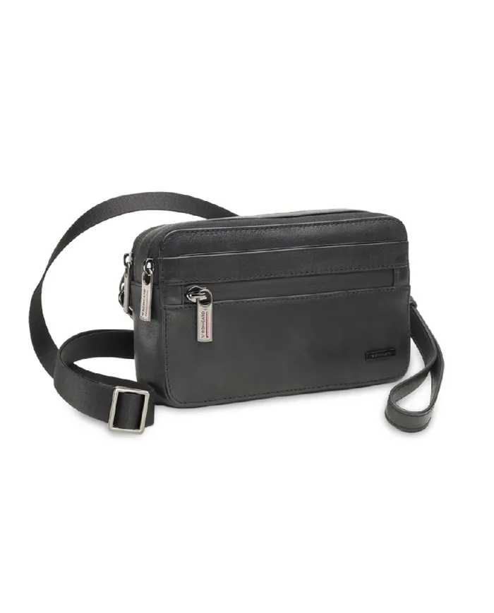Roncato Pochette uomo in pelle Detroit Nero