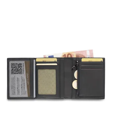 Roncato Portafoglio piccolo in pelle Detroit Nero