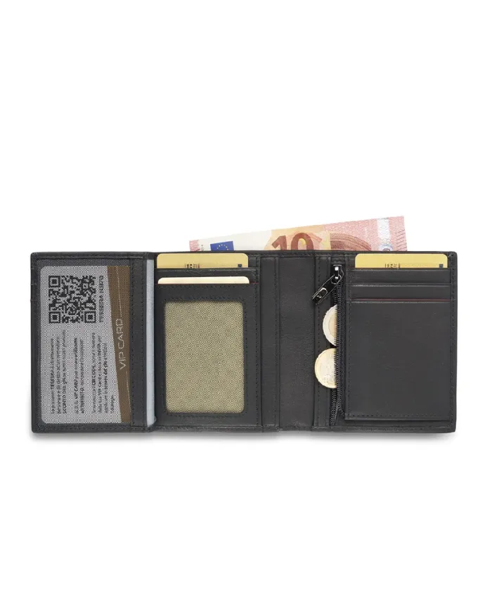 Roncato Portafoglio piccolo in pelle Detroit Nero