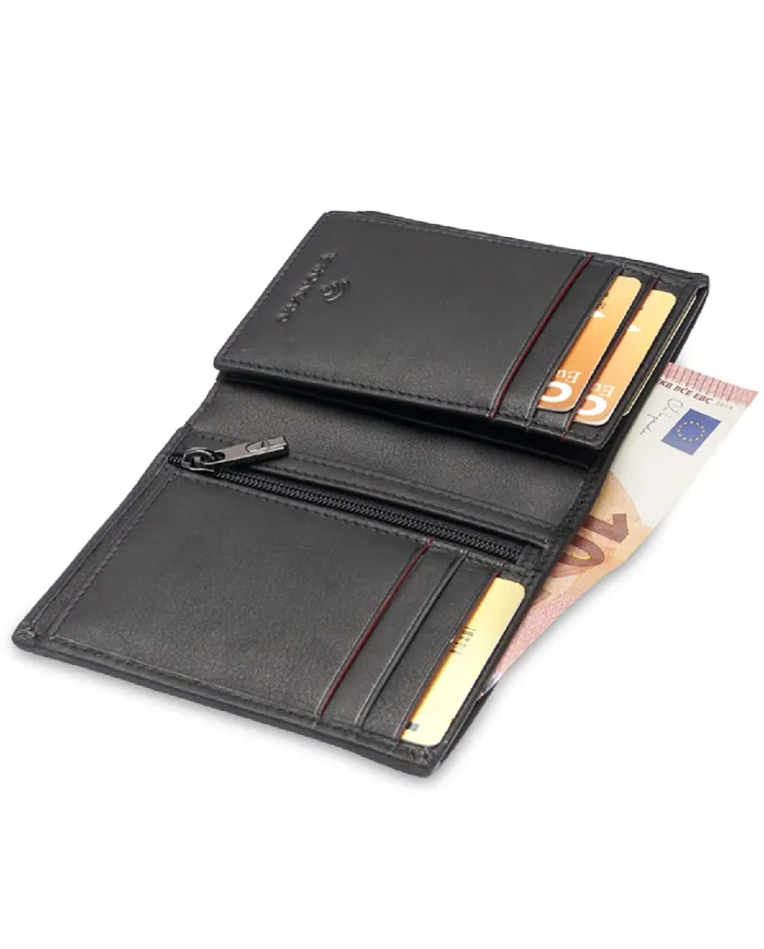 Roncato Portafoglio piccolo in pelle Detroit Nero