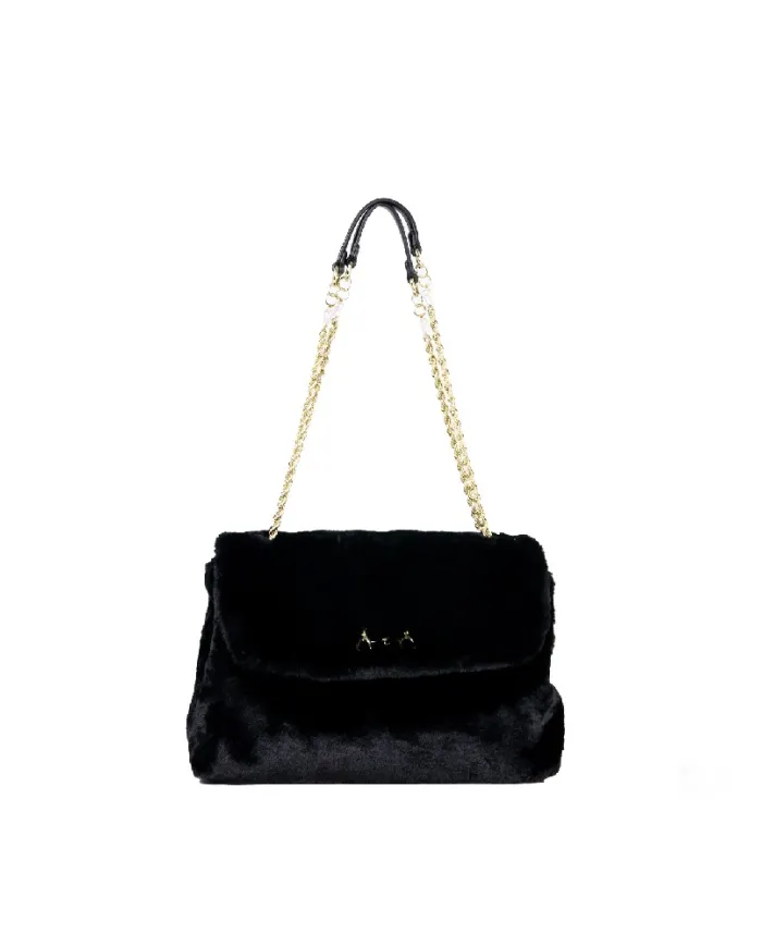 Atelier du Sac Borsa eco pelliccia Grace St. Moritz Nero