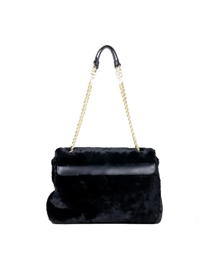 Atelier du Sac Borsa eco pelliccia Grace St. Moritz Nero