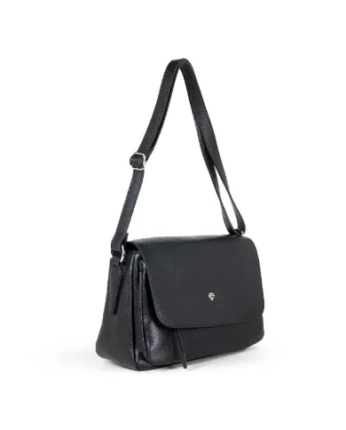 Caleidos Borsa bandoliera in pelle Nero