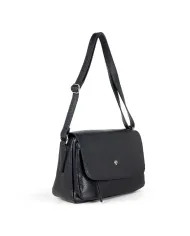 Caleidos Borsa bandoliera in pelle Nero