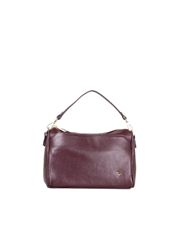 Caleidos Borsa piccola in pelle Bordeaux