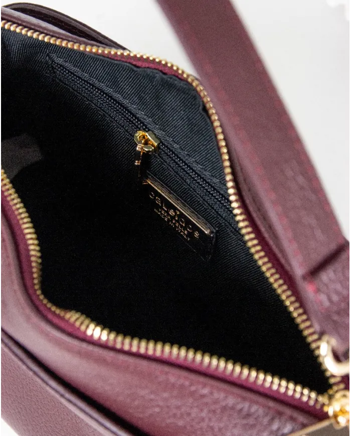Caleidos Borsa piccola in pelle Bordeaux