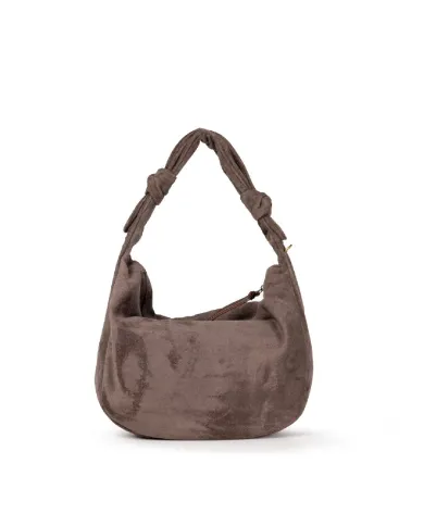 Caleidos Borsa media tessuto scamosciato Testa moro