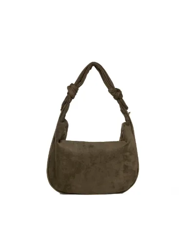 Caleidos Borsa media tessuto scamosciato Verde