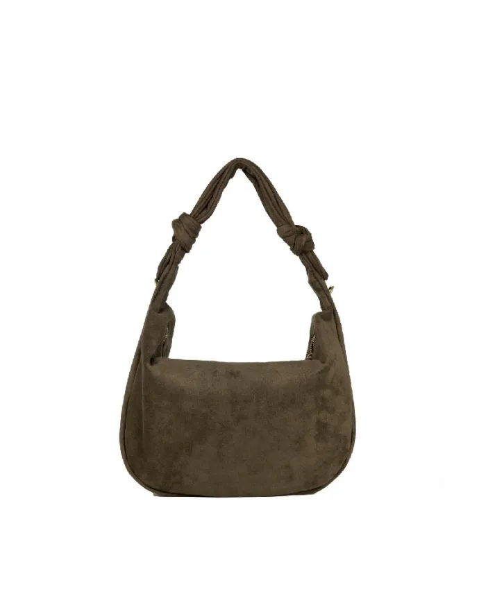 Caleidos Borsa media tessuto scamosciato Verde