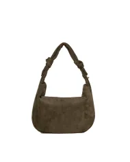 Caleidos Borsa media tessuto scamosciato Verde