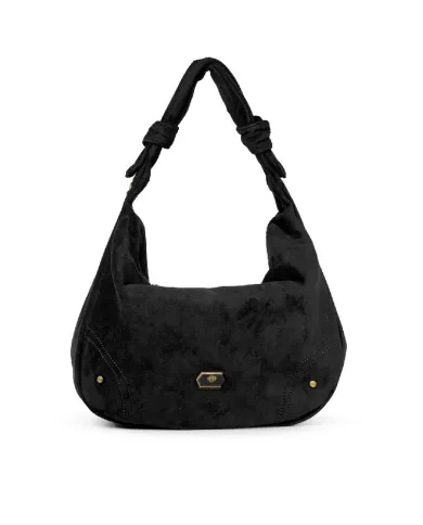 Caleidos Borsa grande tessuto scamosciato Nero