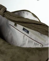 Caleidos Borsa grande tessuto scamosciato Nero