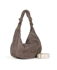 Caleidos Borsa grande tessuto scamosciato Testa moro