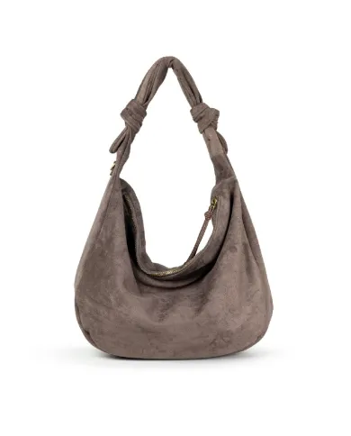 Caleidos Borsa grande tessuto scamosciato Testa moro