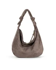 Caleidos Borsa grande tessuto scamosciato Testa moro