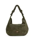 Caleidos Borsa grande tessuto scamosciato Verde