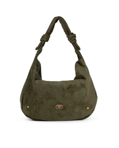 Caleidos Borsa grande tessuto scamosciato Verde