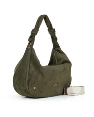 Caleidos Borsa grande tessuto scamosciato Verde