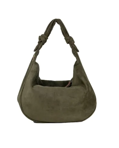 Caleidos Borsa grande tessuto scamosciato Verde