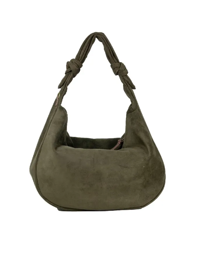 Caleidos Borsa grande tessuto scamosciato Verde