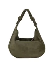 Caleidos Borsa grande tessuto scamosciato Verde