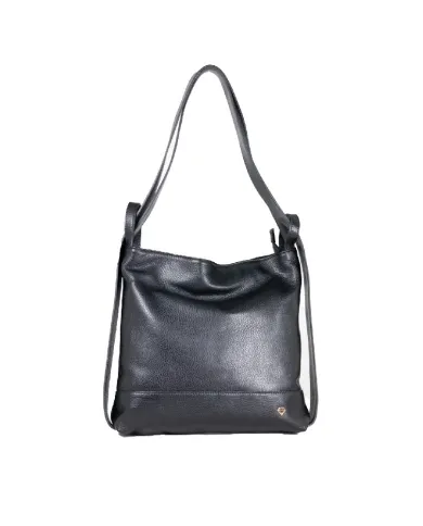 Caleidos Borsa zaino in pelle Nero