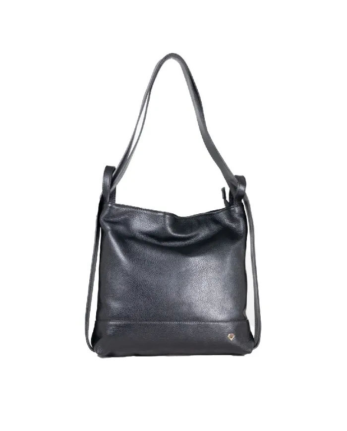 Caleidos Borsa zaino in pelle Nero