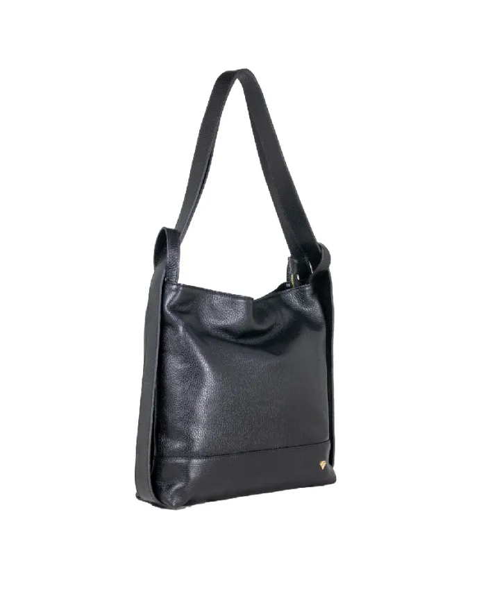 Caleidos Borsa zaino in pelle Nero